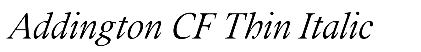 Addington CF Thin Italic